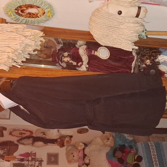 NWT,Vintage 80's,Black,Midi,Coat with Removable Fleece Lining,Deep Front Pockets - Picture 6 of 16